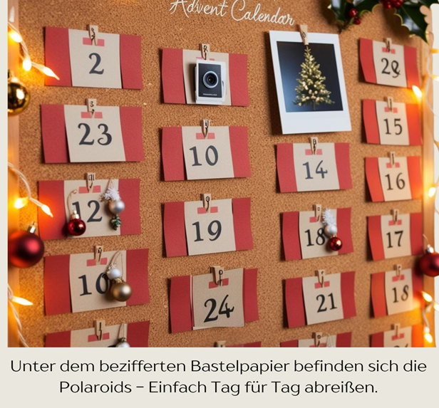 Adventskalender basteln mit Fotos