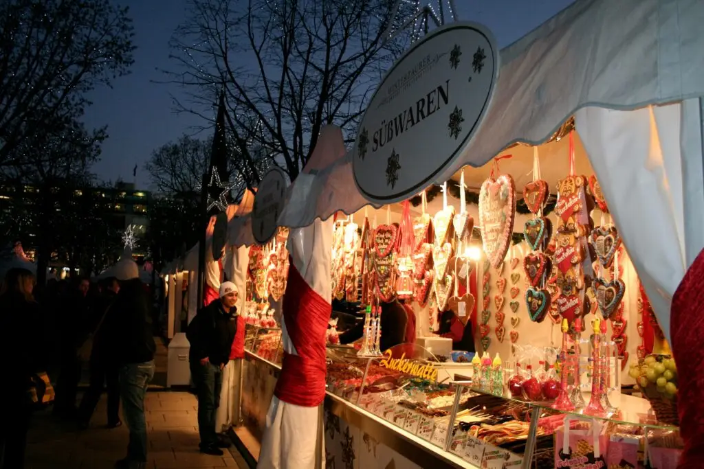 Weihnachtsmarkt Stand Süßwaren