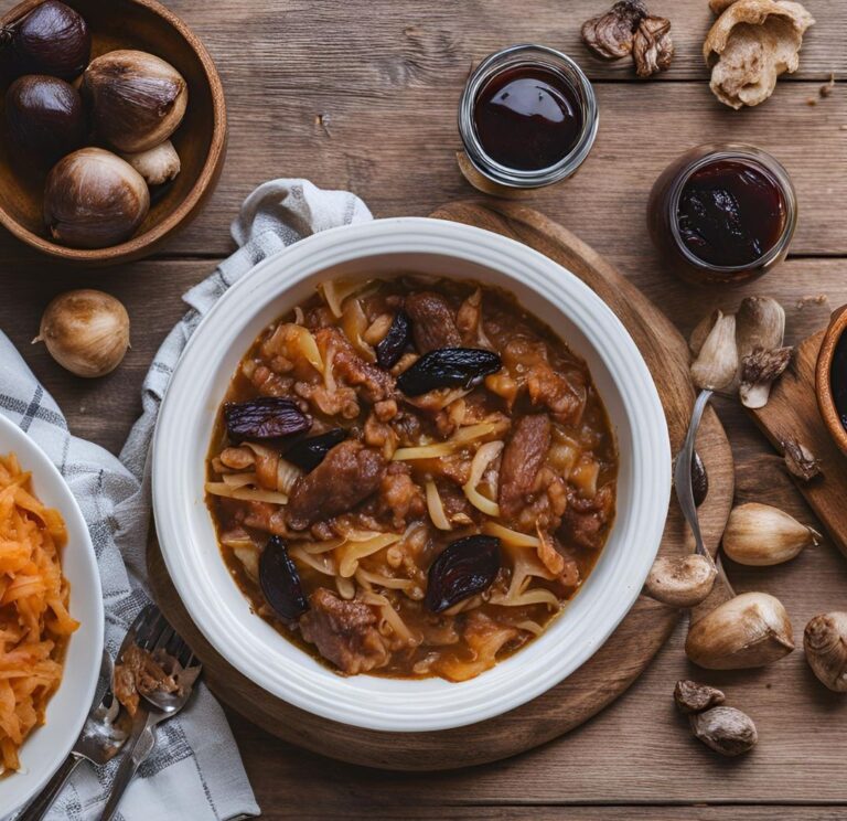 Bigos mit Pflaumenmus