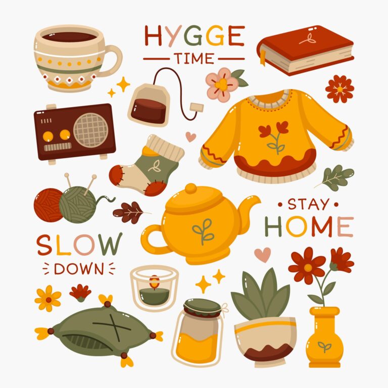 Hygge Zeit Infografik