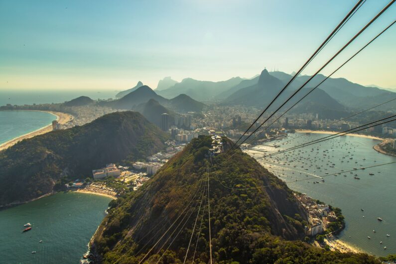 Seilbahn auf Den Zuckerhut in Rio de Janeiro Brasilien