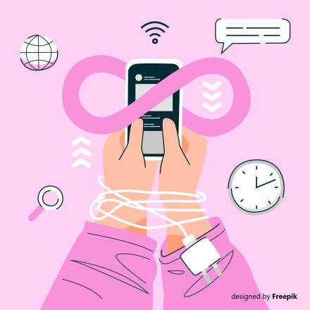 Detox2 Handgezeichnete Scroll-Illustration